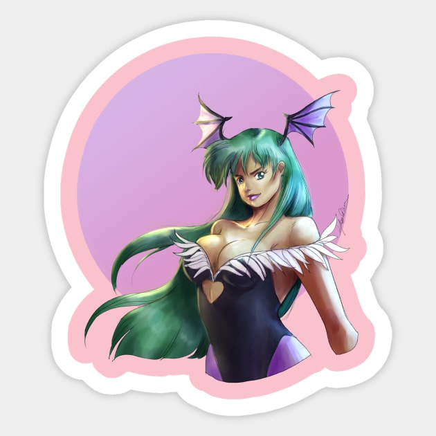 Morrigan Sticker by Hoshimem